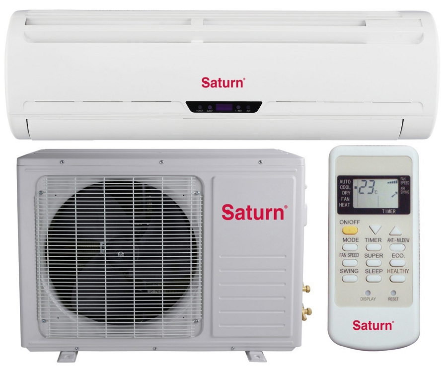 Aparat de aer conditionat Saturn CS-12VP 12000 BTU / 35 m2 / Invertor / R410а / A photo 1 Aparat de aer conditionat Saturn CS-12VP 12000 BTU / 35 m2 / Invertor / R410а / A photo 1