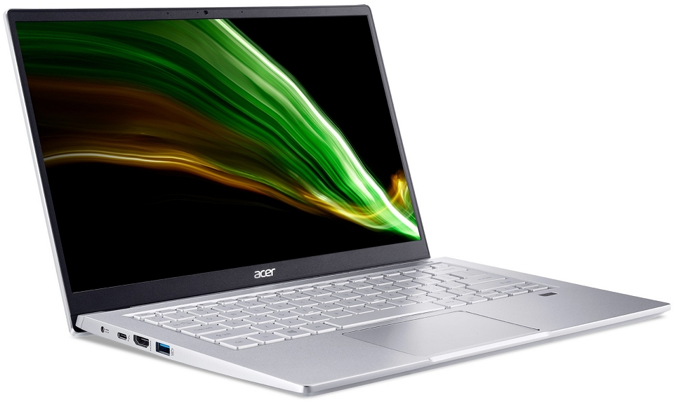 Laptop Acer Personal Swift 3 SF31451177W0 14” / 16 GB / 512 GB / Core i7 / Iris Xe Graphics / Argintiu photo 2