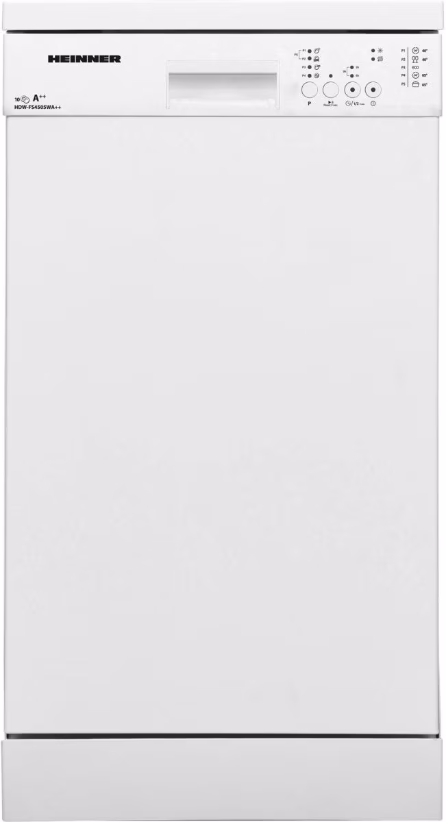 Посудомоечная машина  Heinner HDWFS4505WA, 5программы, 45 см, A++, Белый