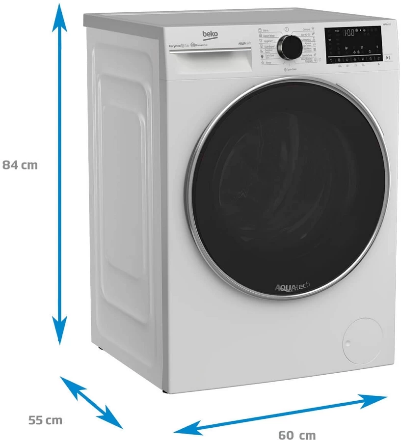 Стиральная машина стандартная Beko B5WFU79418WB, 9 кг, 1400 об/мин, A, Белый