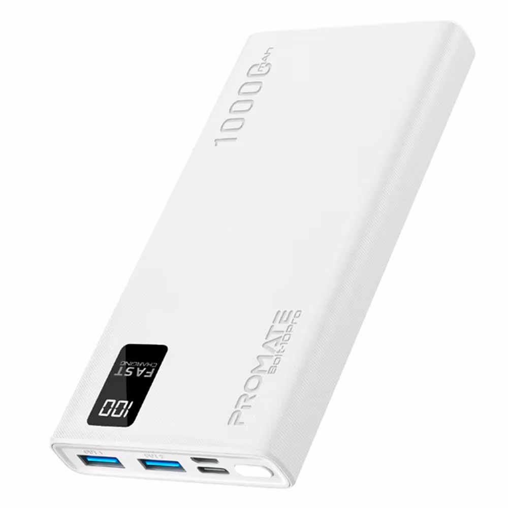 Внешний аккумулятор Promate BOLT-10 Pro White 