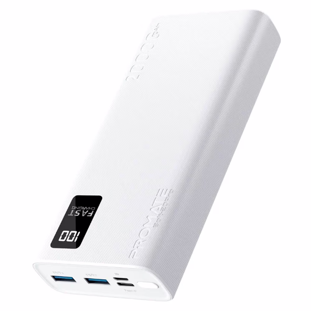 Внешний аккумулятор Promate BOLT-20Pro White 
