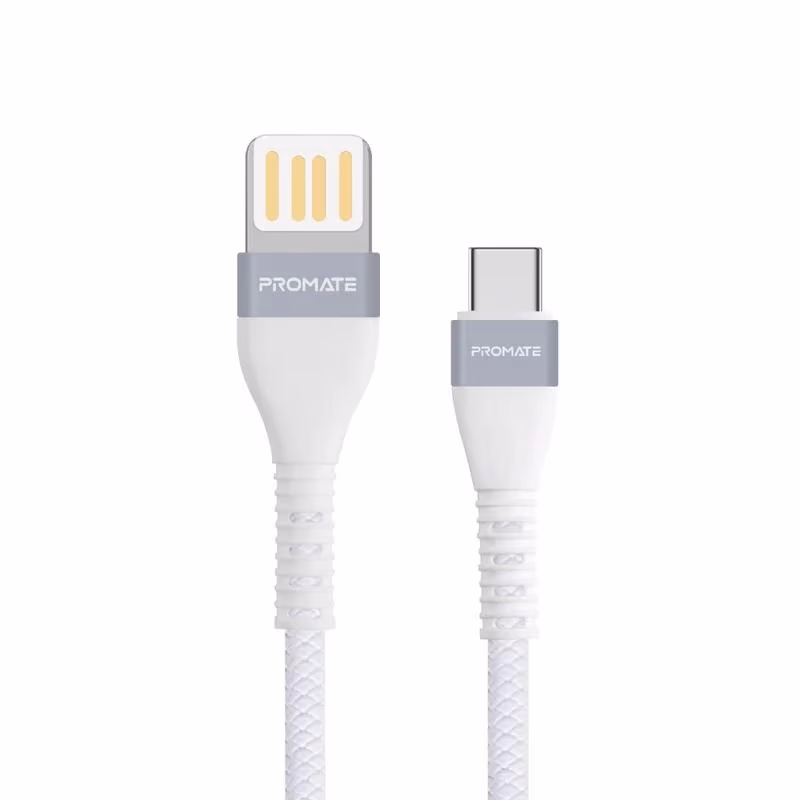 Кабель USB-A - USB Type-C Promate VigoRay-C White