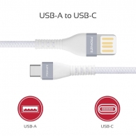 Cablu USB-A - USB Type-C Promate VigoRay-C White thumbnav 3