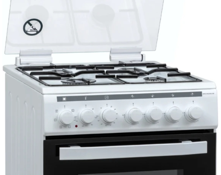 Газовая плита Heinner HFSC-V60LITGC-WH / 4 конфорок / 50 см / Белый photo 3