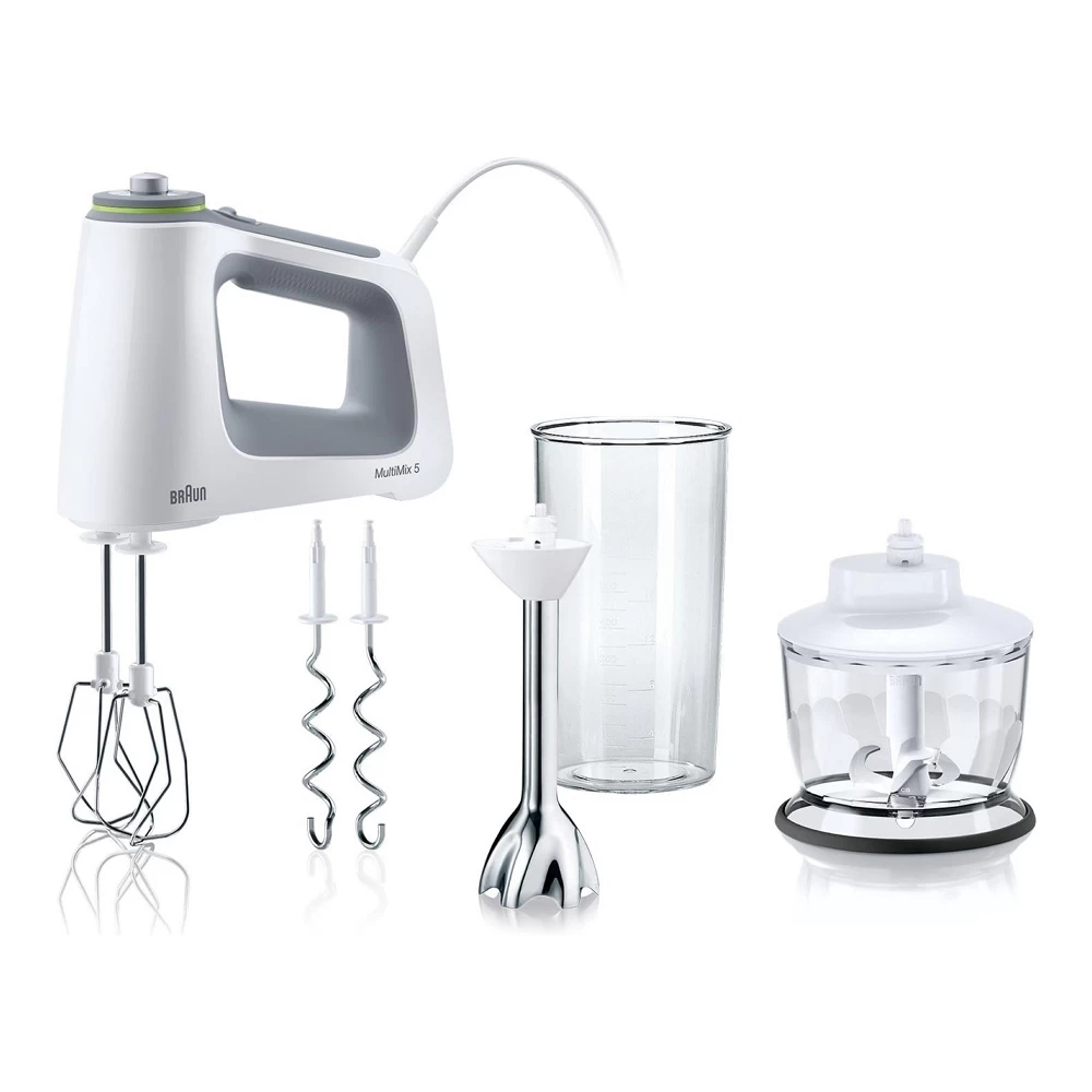 Mixer De mana Braun HM5137WH / 9 viteze / Alb photo 1 Mixer De mana Braun HM5137WH / 9 viteze / Alb photo 1