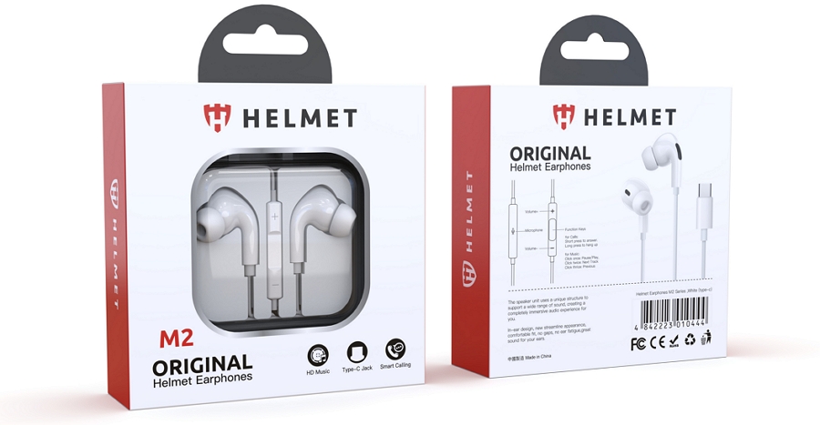 Наушники Helmet M2 Series Белый Проводные / Дом и Офис / Белый photo 2