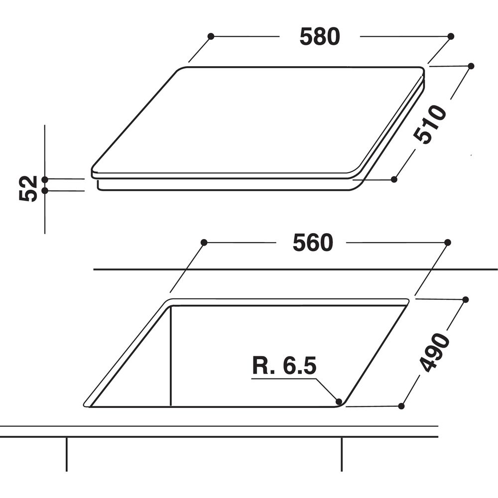 Встраиваемая индукционная панель Hotpoint - Ariston KIA 641BB WH photo 2