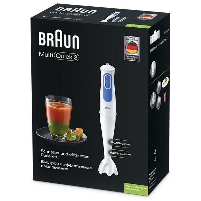 Блендер для смузи Погружной Braun MQ3000WH Белый  / 2 скоростей / 600 мл photo 3
