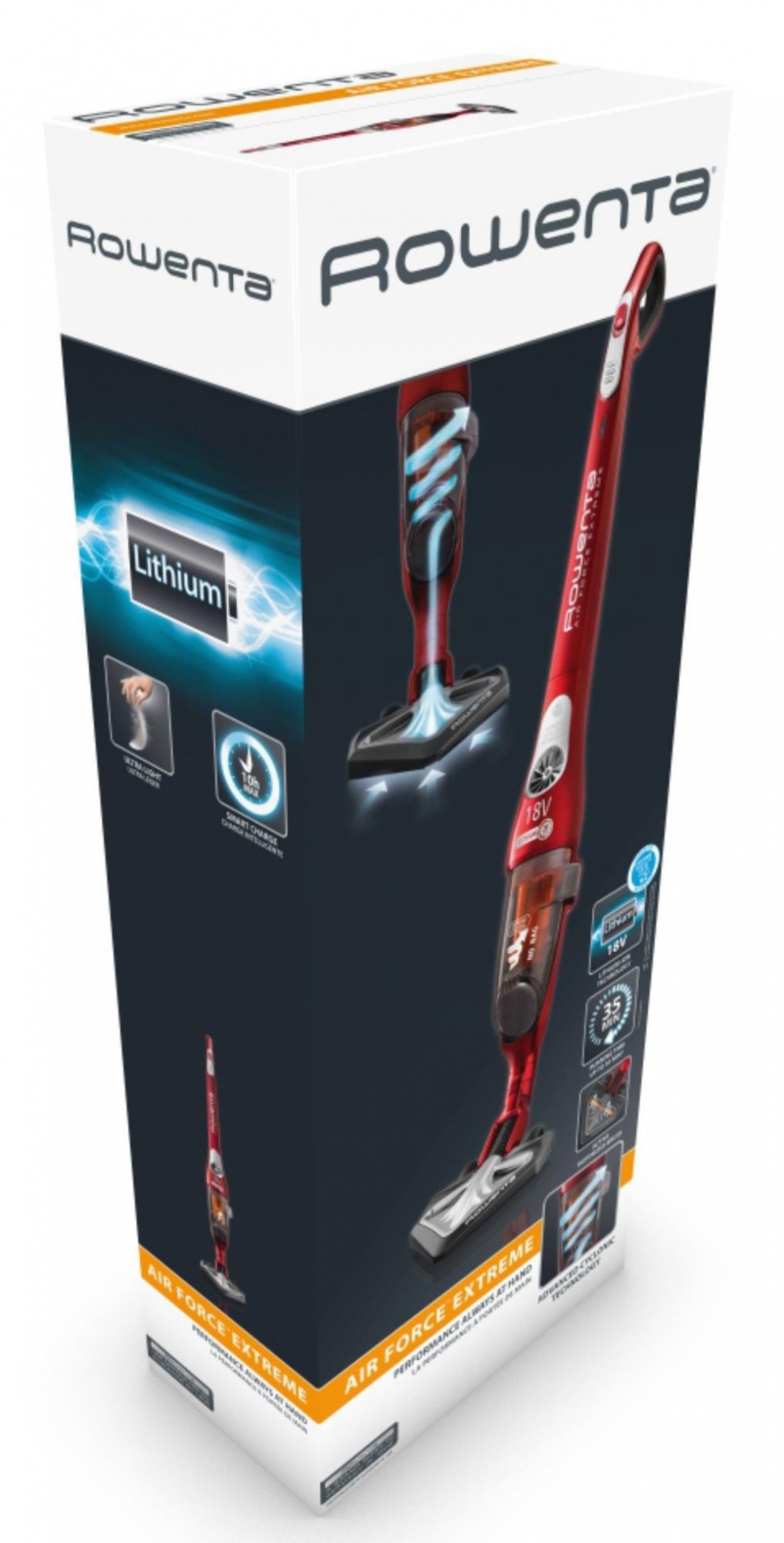 Пылесос вертикальный Rowenta RH8813WH / 18Вт / Red photo 3