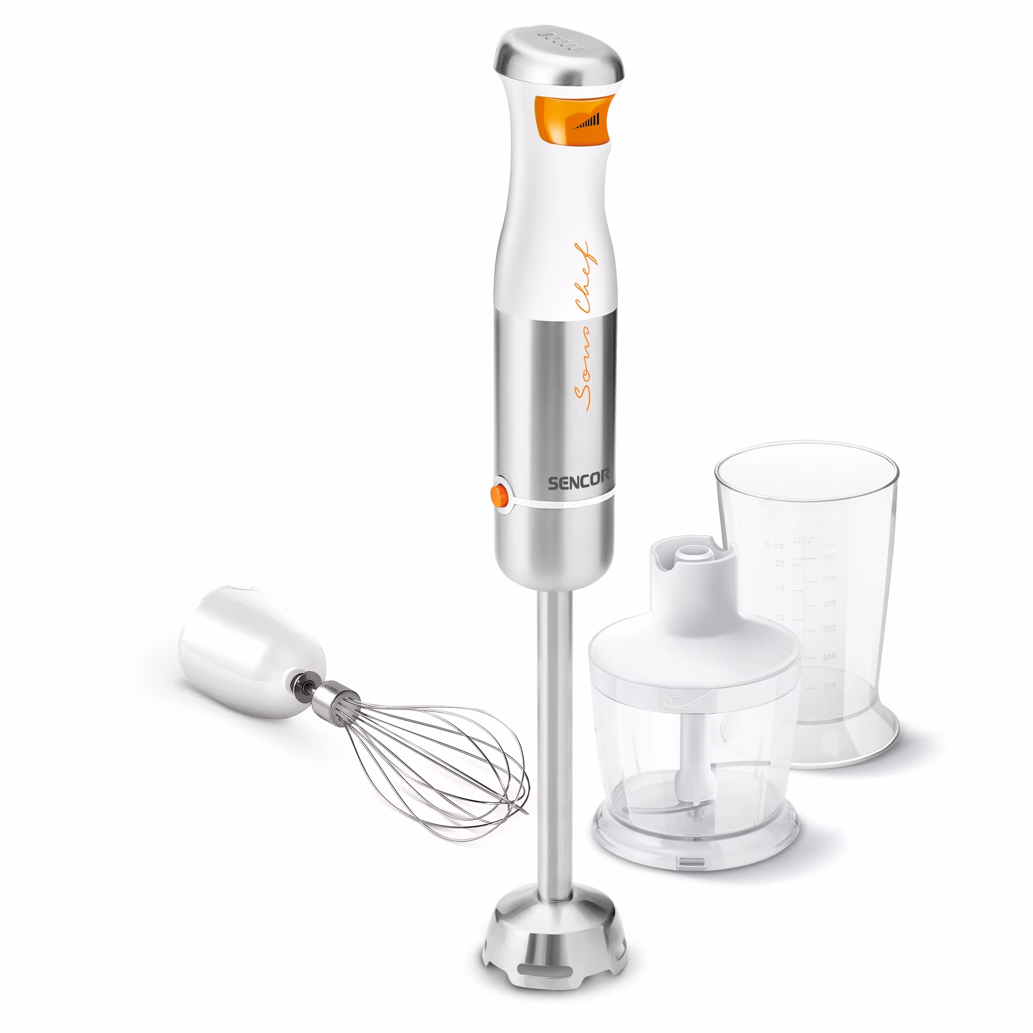 Блендер Sencor SHB 4450WH, 800 мл, Белый, оранжевый 