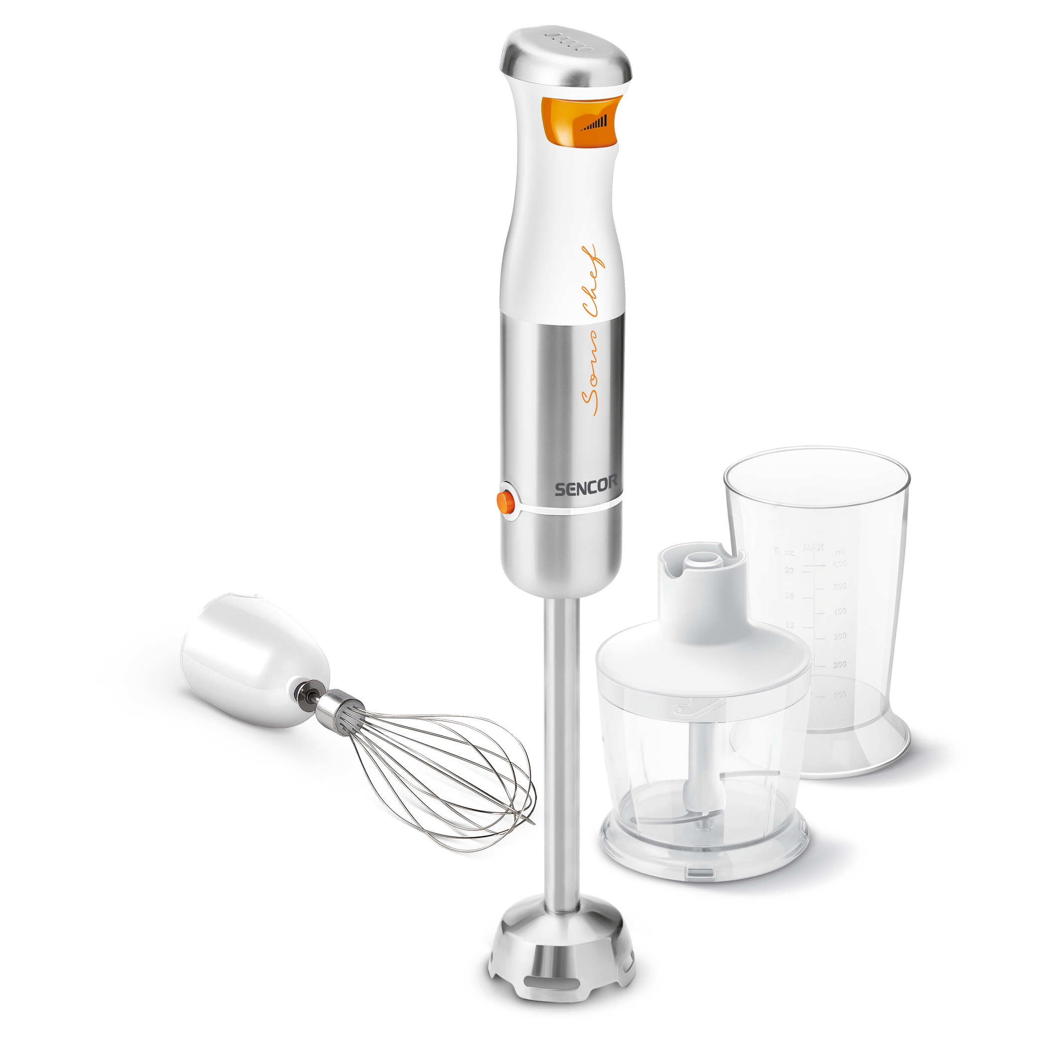 Blender Sencor SHB 4450WH, 800 ml, Alb, orange photo 1