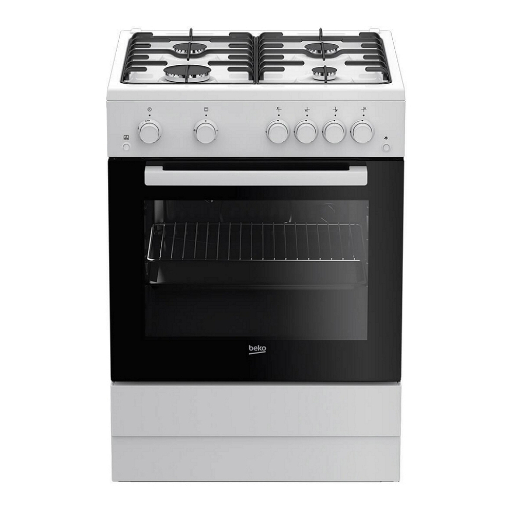 Газовая плита Beko FSGT62110GWO / 4 конфорок / 60 см / Белый photo 1 Газовая плита Beko FSGT62110GWO / 4 конфорок / 60 см / Белый photo 1