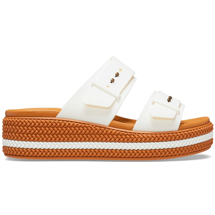 Sandale Crocs Brooklyn pt Femei / 39-40 / Maro/Alb photo 3