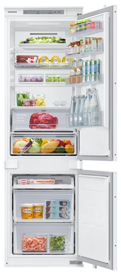 Встраиваемый холодильник Samsung BRB266050WW/UA, 264 л, 177.5 см, A+, Белый