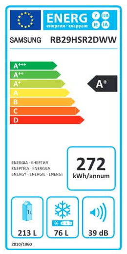 Frigider cu doua usi Samsung RB29HSR2DWW / 289 l / 178 cm / A+ / Alb photo 3