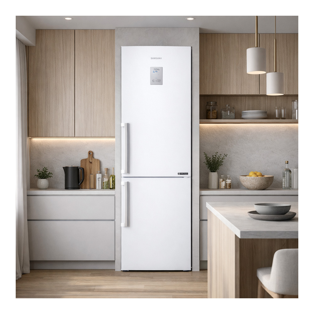 Холодильник двухдверный Samsung RB33J3515WW/EF / 339 л / 185 см / E / Белый photo 8