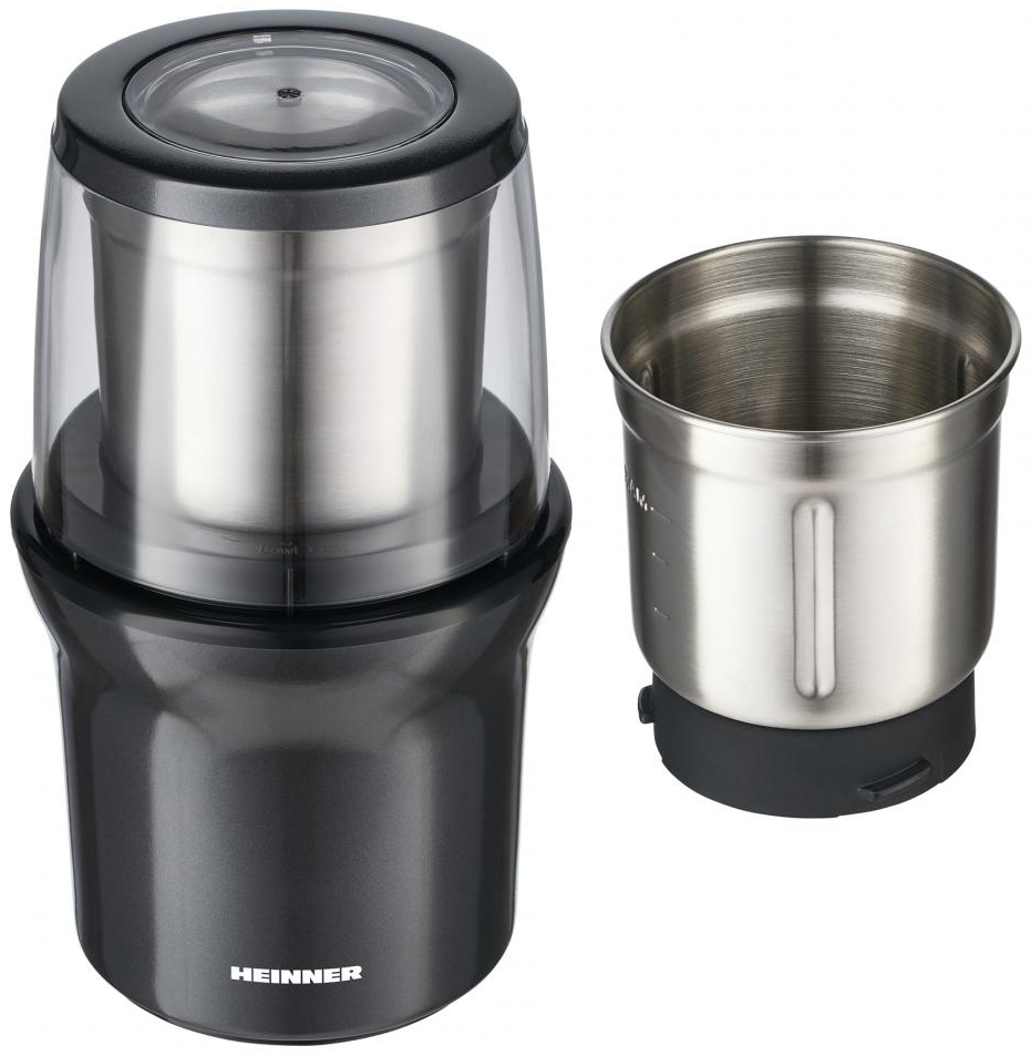 Кофемолка Heinner HCG200DGIX2 Роторная / Черный photo 2