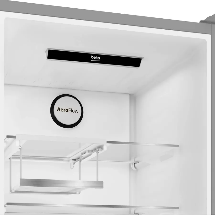 Холодильник с нижней морозильной камерой Beko B5RCNA405HXB, 355 л, 203.5 см, D, Серебристый