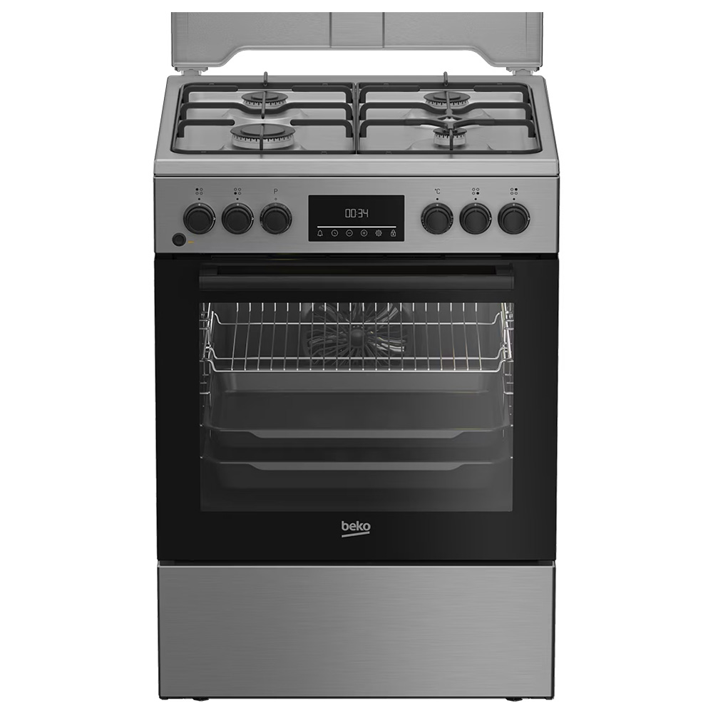 Газовая плита Beko FBSM62320TXD / 4 конфорок / 60 см / Серебристый photo 1