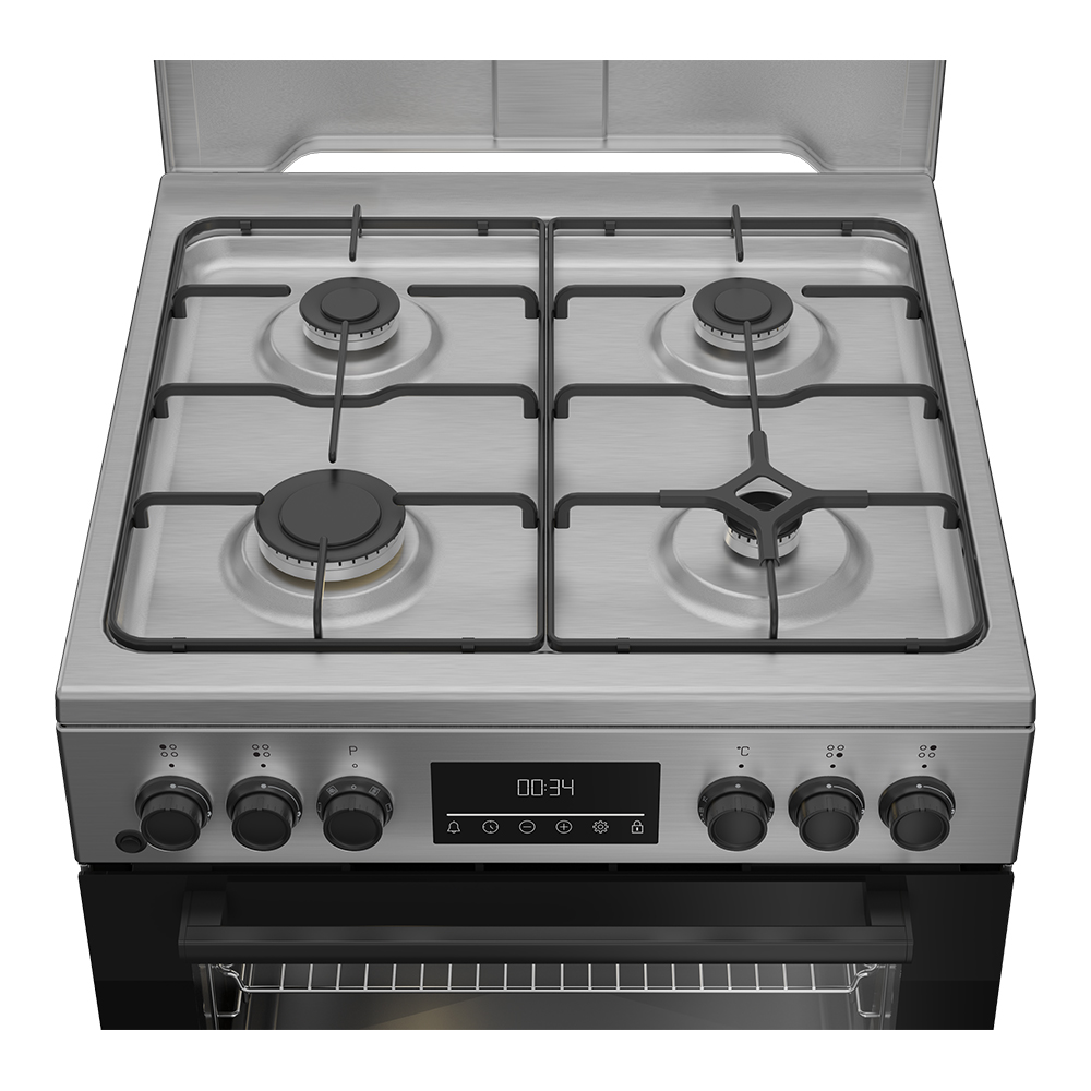 Газовая плита Beko FBSM62320TXD / 4 конфорок / 60 см / Серебристый photo 3