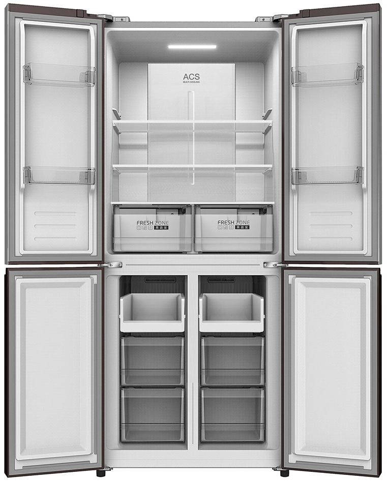 Холодильник Side-by-Side Eurolux SRM395CBXD, 365 л, 184.5 см, A++, Серебристый
