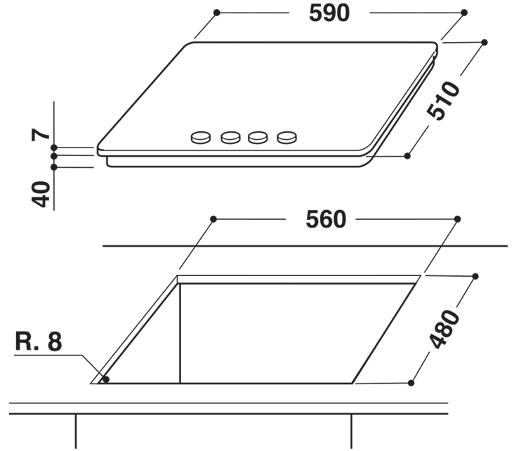 Встраиваемая  газовая панель Whirlpool GMAL6422IXL photo 2