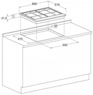 Встраиваемая  газовая панель Whirlpool PMW 64D2/IXL thumbnav 2