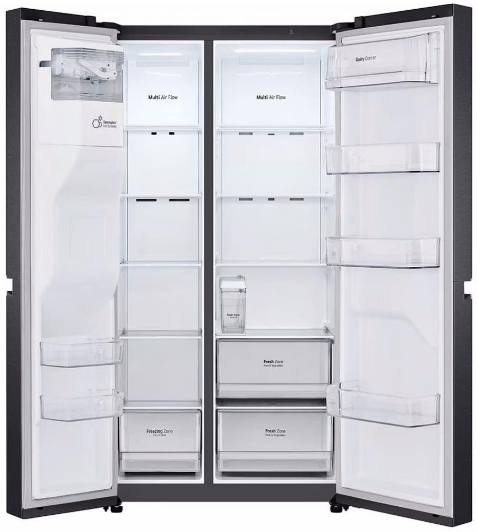 Frigider Side-by-Side LG GSLV31MCXM / 634 l / 179 cm / F / Negru photo 5