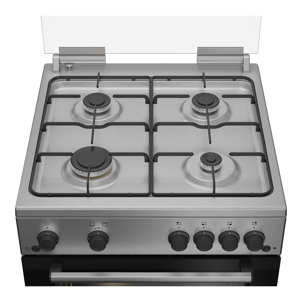 Газовая плита Beko FBGT62110DXO / 4 конфорок / 60 см / Нержавеющая сталь photo 5
