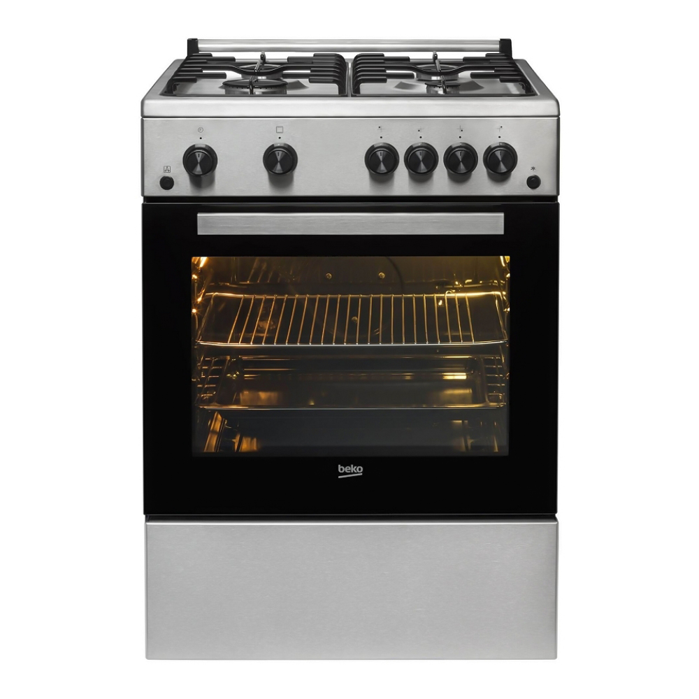Газовая плита Beko FSGT62110DXO / 4 конфорок / 60 см / Нержавеющая сталь photo 1 Газовая плита Beko FSGT62110DXO / 4 конфорок / 60 см / Нержавеющая сталь photo 1