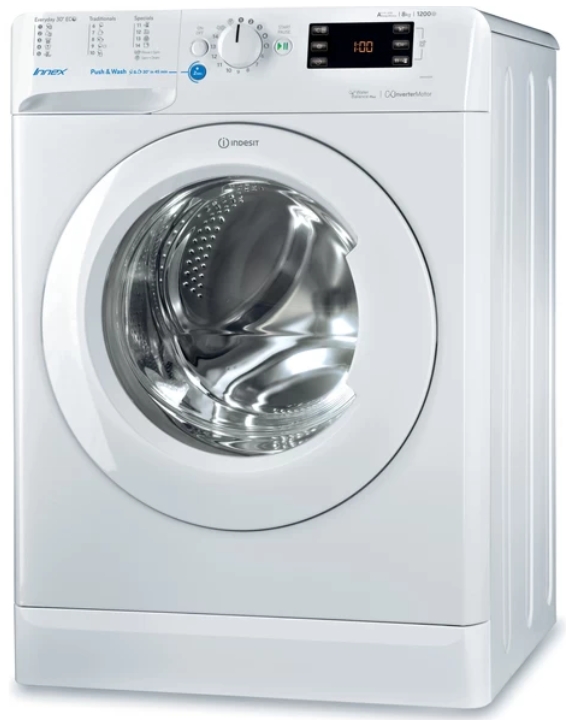 Стиральная машина Indesit BWE81284XW 8 кг / 1200 об/мин / A+++ / Белый photo 1