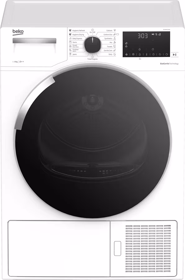 Masina de uscat rufe Beko DS8440SXW, 8 kg, E 