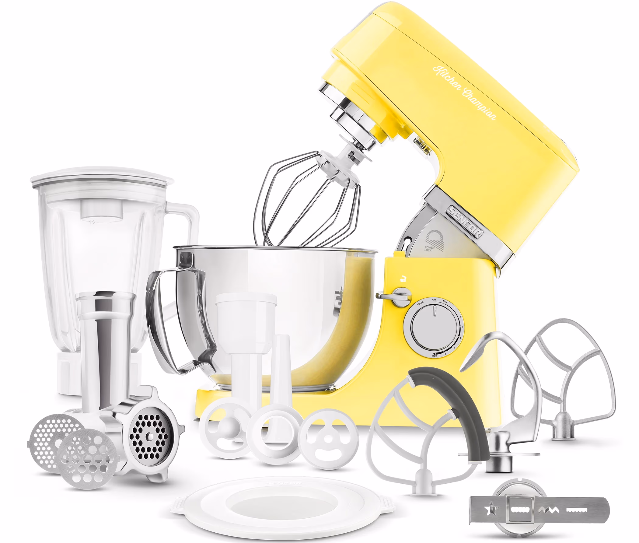 Robot de bucatarie Sencor STM6356YL, 4500 мл, 1000 Вт, 8 скоростей, Другие цвета 