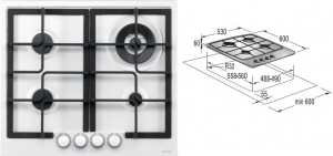 Встраиваемая  газовая панель Gorenje G6SYW thumbnav 2