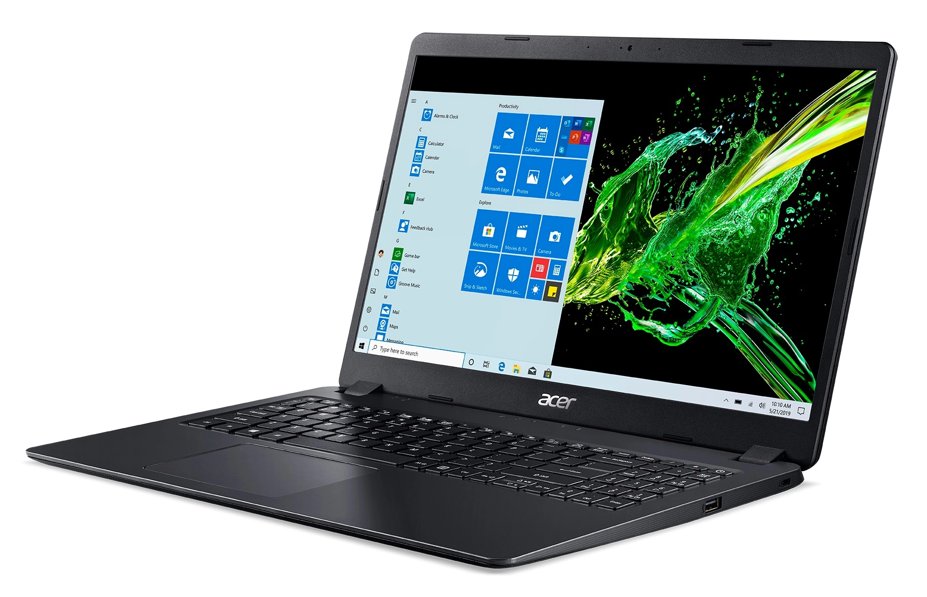 Ноутбук Acer A3155653YX, 8 ГБ, Linux, Черный