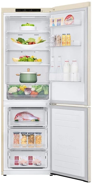 Frigider cu doua usi LG GWB509SEZM / 384 l / 203 cm / A++ / Bej photo 4