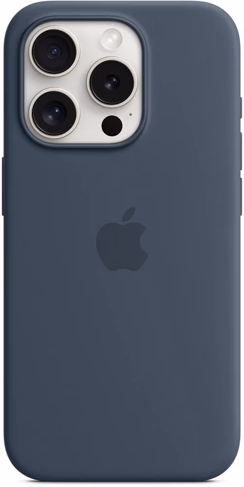 Чехол Apple iPhone 15 Pro Silicone Case Storm Blue (MT1D3ZM)