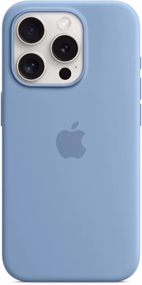 Чехол Apple iPhone 15 Pro Silicone Case Winter Blue (MT1L3ZM)