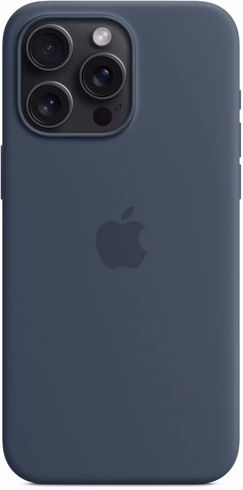 Чехол Apple iPhone 15 Pro Max Silicone Case Storm Blue (MT1P3ZM)