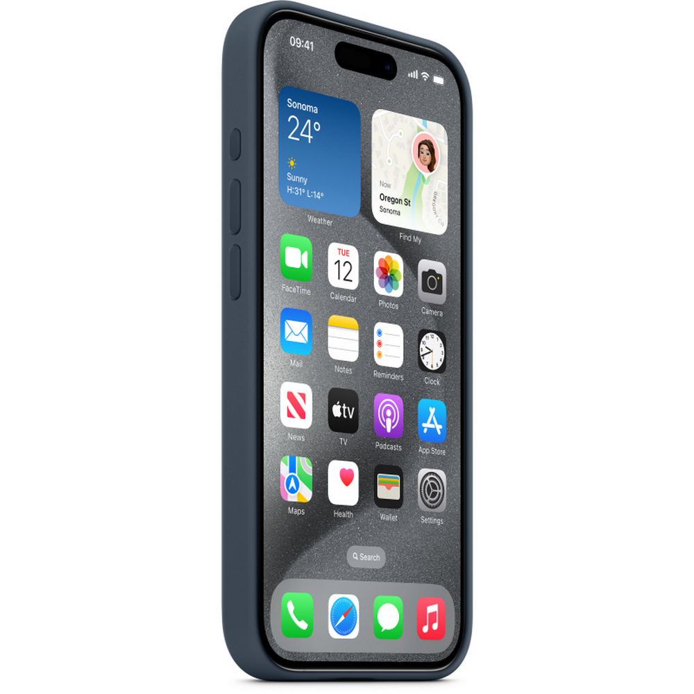 Чехол Для смартфона Apple iPhone 15 Pro Max Silicone Case Storm Blue (MT1P3ZM) Синий photo 3