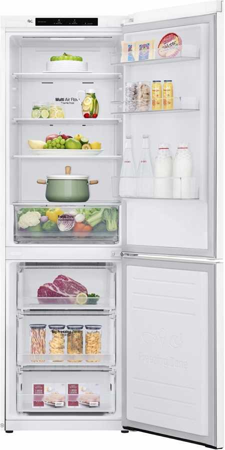 Frigider cu doua usi LG GBP31SWLZN / 341 l / 186 cm / E / Alb photo 6