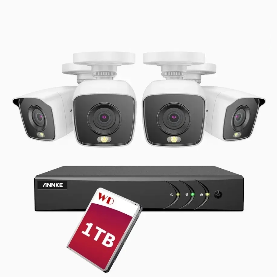 Set camere de supraveghere video Annke 2 Mpx C51EM + DW41JD photo 1