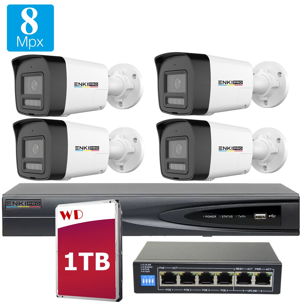 ENKI PRO 8 Megapixeli Color Noaptea Difuzor Microfon Camere de supraveghere video TS-CD3088G2-LIMS + TS-8808K1 photo 1