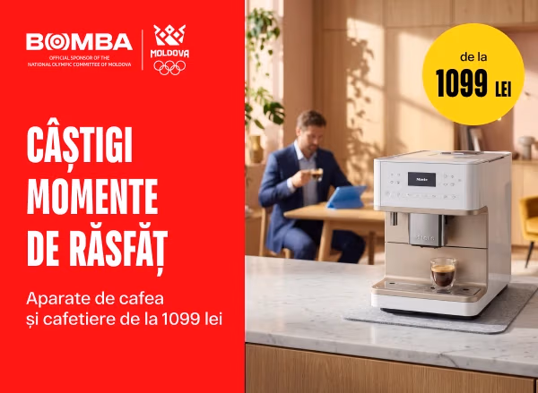 Începe-ți dimineața perfectă! Reduceri de până la 50% la aparate de cafea