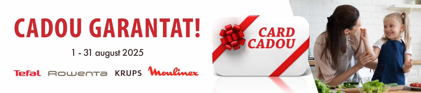 Premiu garantat la procurarea mărfii Tefal, Moulinex, Rowenta, Krups în sumă de la 1001 lei! Premiu garantat la procurarea mărfii Tefal, Moulinex, Rowenta, Krups în sumă de la 1001 lei!