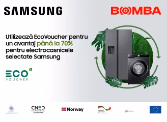 Participa la programul EcoVoucher și schimbă electrocasnicele Samsung
