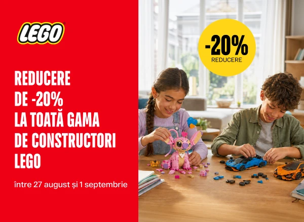 Doar 6 zile: -20% reducere la toată gama de constructori LEGO. Imaginează-ți, creează și uimește!