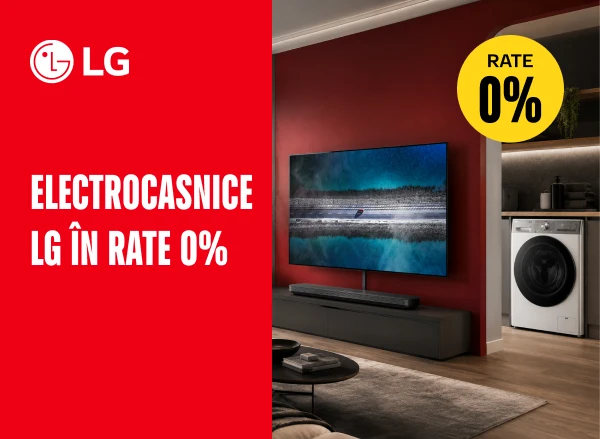 Tehnică LG  în rate 0% — condiții avantajoase fără costuri suplimentare