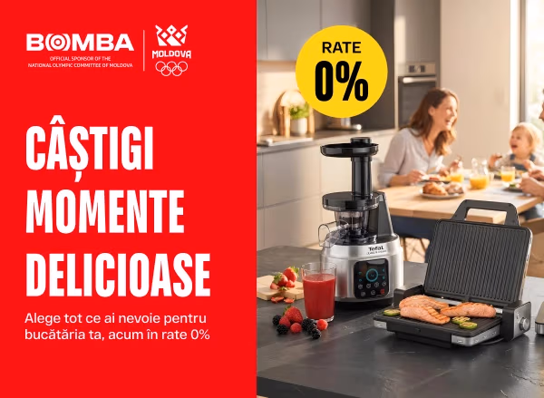 Alege electrocasnicele mici pentru bucătăria ta — acum în rate 0%!